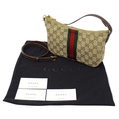 GUCCI グッチ ショルダーバッグ ルネッタ ベージュ ブラウン 863406 GGスプリームキャンバス レディース 【中古】
