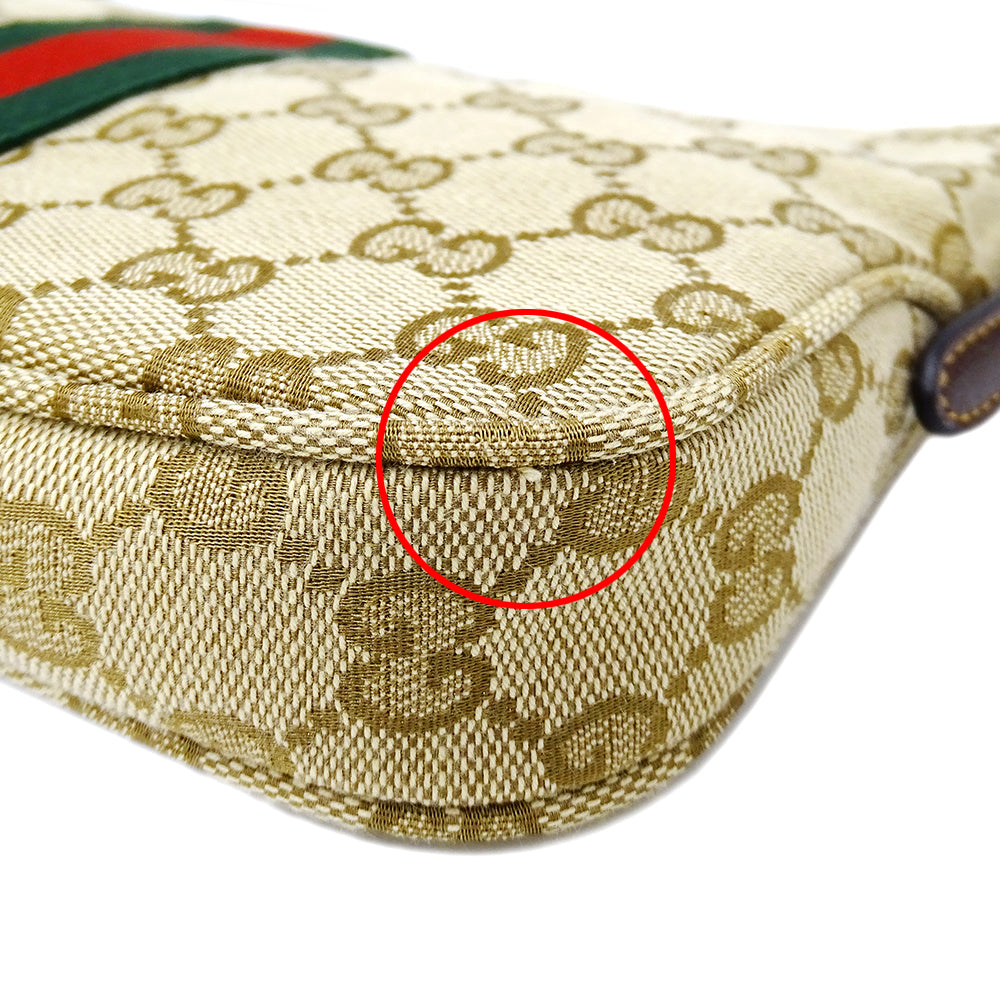 GUCCI グッチ ショルダーバッグ ルネッタ ベージュ ブラウン 863406 GGスプリームキャンバス レディース 【中古】