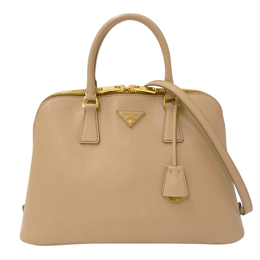 PRADA プラダ プロムナード 2wayバッグ ベージュ BL0836 レディース サフィアーノ 【中古】
