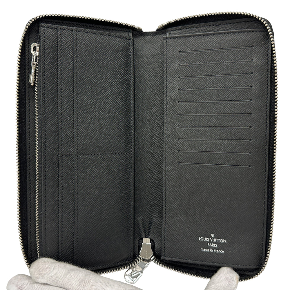 LOUIS VUITTON ルイ・ヴィトン ジッピーウォレット・ヴェルティカル 長財布 タイガ ノワール ブラック M30503 メンズ 【中古】