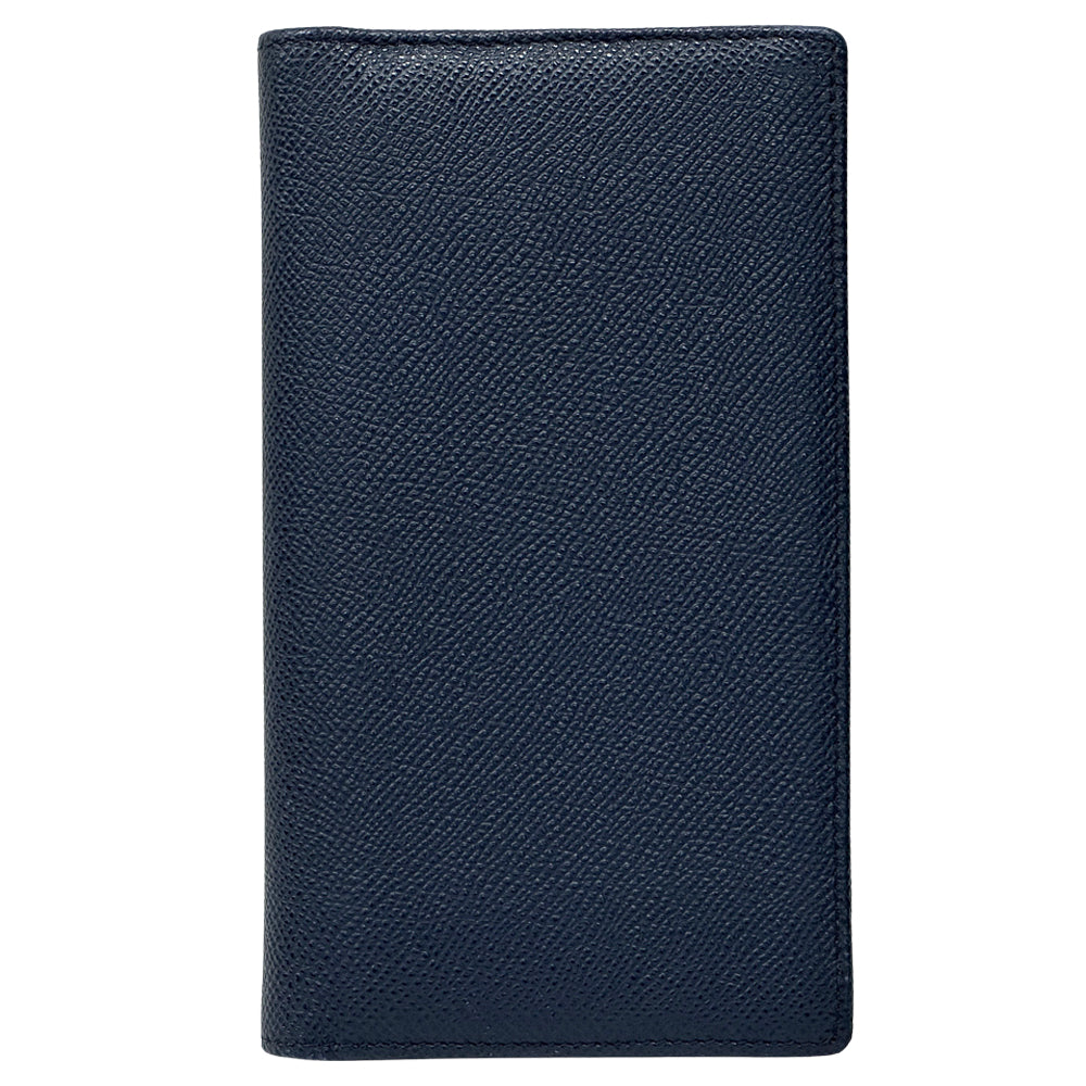 BVLGARI ブルガリ ラージウォレット 長財布 ブルガリブルガリ マン ネイビー グリーン レザー メンズ 【中古】