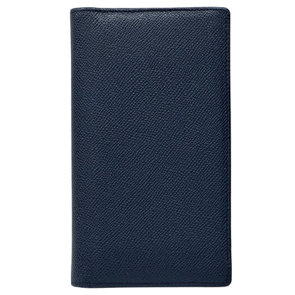BVLGARI ブルガリ ラージウォレット 長財布 ブルガリブルガリ マン ネイビー グリーン レザー メンズ 【中古】