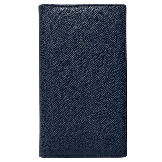 BVLGARI ブルガリ ラージウォレット 長財布 ブルガリブルガリ マン ネイビー グリーン レザー メンズ 【中古】