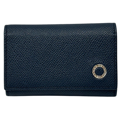 BVLGARI ブルガリ キーケース ブルガリブルガリ 6連 ネイビー レザー レディース メンズ 【中古】