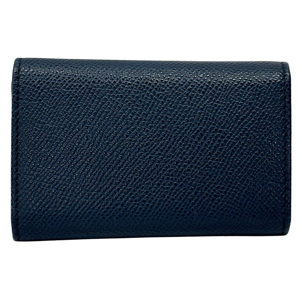 BVLGARI ブルガリ キーケース ブルガリブルガリ 6連 ネイビー レザー レディース メンズ 【中古】