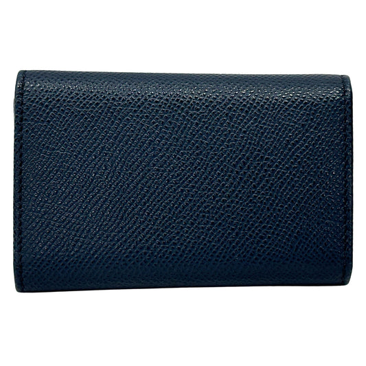 BVLGARI ブルガリ キーケース ブルガリブルガリ 6連 ネイビー レザー レディース メンズ 【中古】