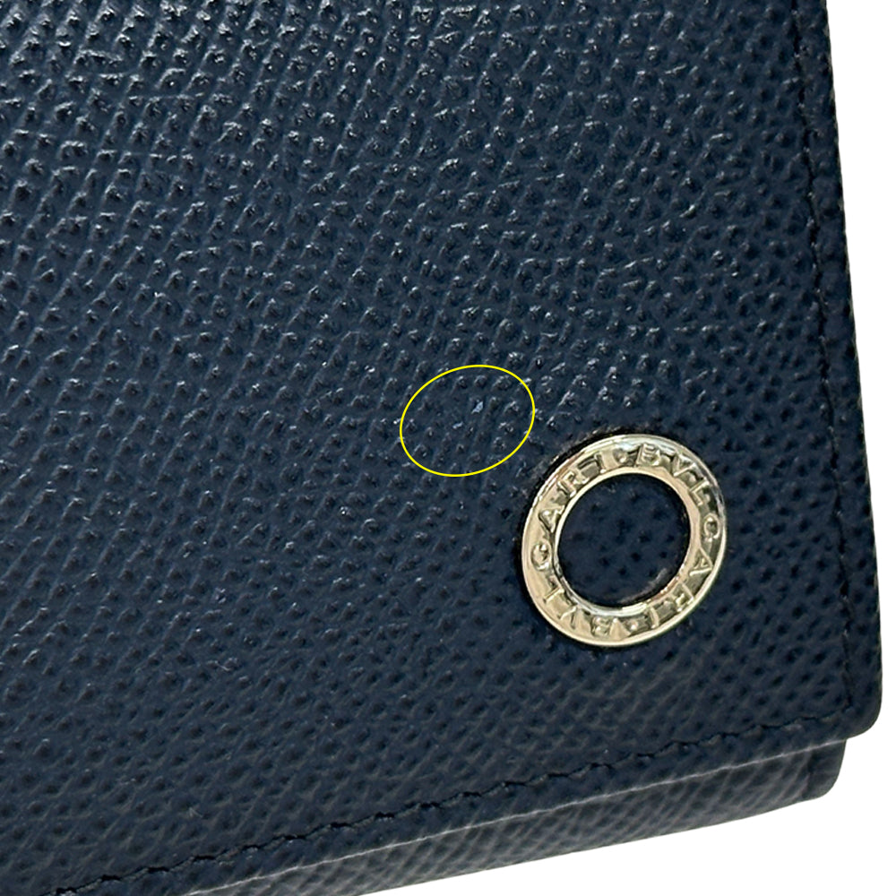 BVLGARI ブルガリ キーケース ブルガリブルガリ 6連 ネイビー レザー レディース メンズ 【中古】