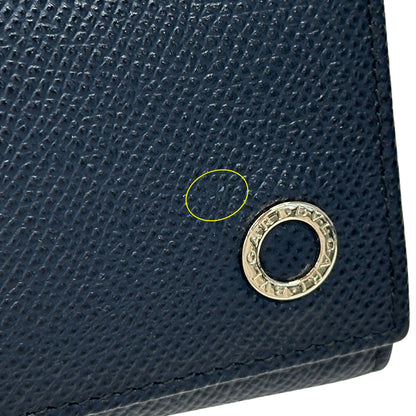 BVLGARI ブルガリ キーケース ブルガリブルガリ 6連 ネイビー レザー レディース メンズ 【中古】