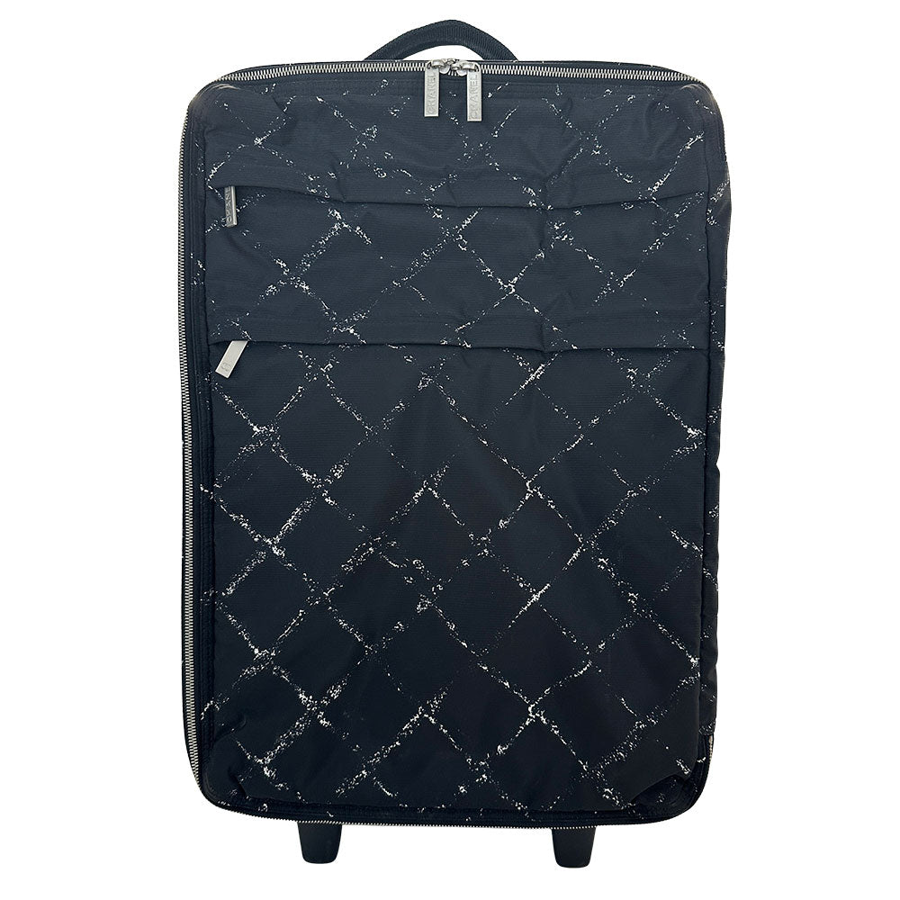 CHANEL シャネル キャリーバッグ トラベル ブラック シルバー金具 ナイロン レディース メンズ 【中古】