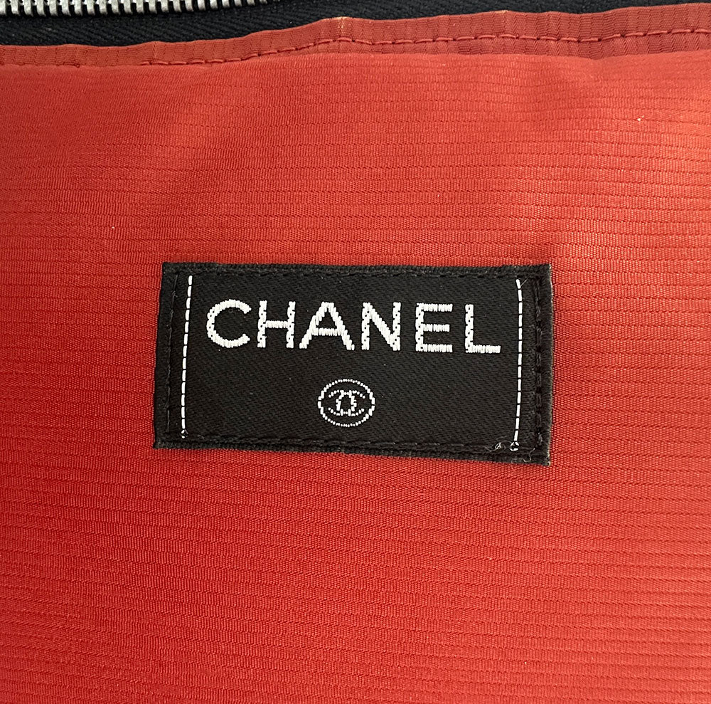 CHANEL シャネル キャリーバッグ トラベル ブラック シルバー金具 ナイロン レディース メンズ 【中古】