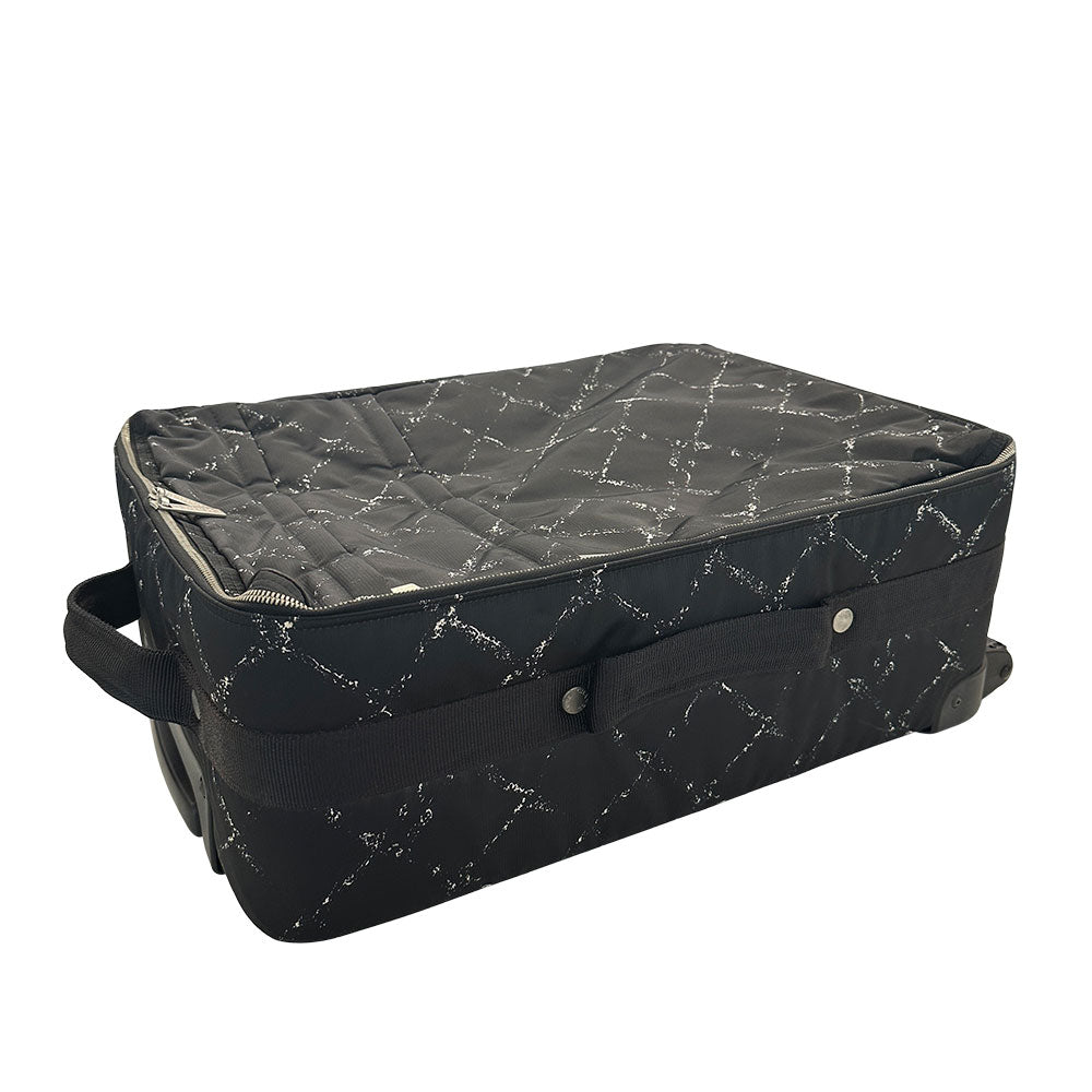 CHANEL シャネル キャリーバッグ トラベル ブラック シルバー金具 ナイロン レディース メンズ 【中古】