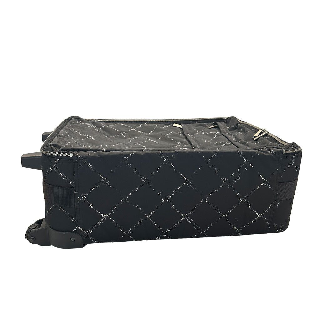 CHANEL シャネル キャリーバッグ トラベル ブラック シルバー金具 ナイロン レディース メンズ 【中古】
