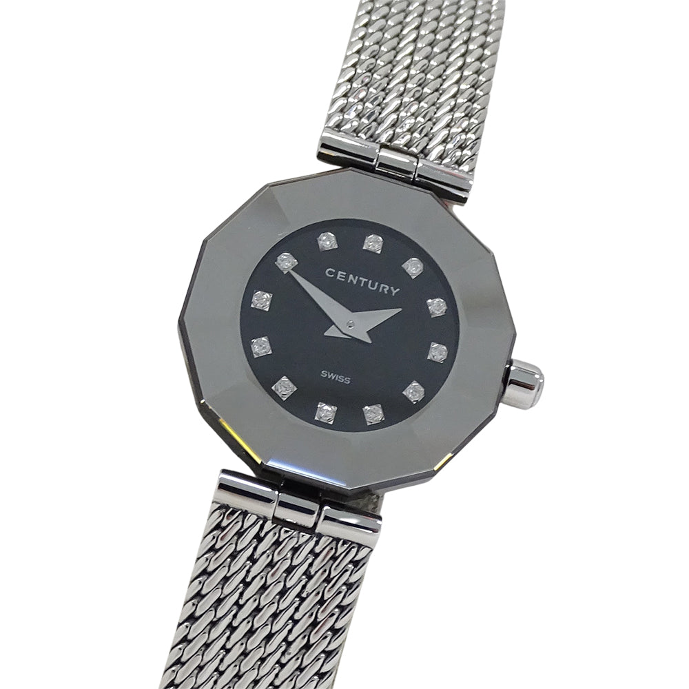 CENTURY センチュリー タイムジェム レディース 腕時計 12Pダイヤモンド クオーツ QZ ステンレス 磨き済み【中古】