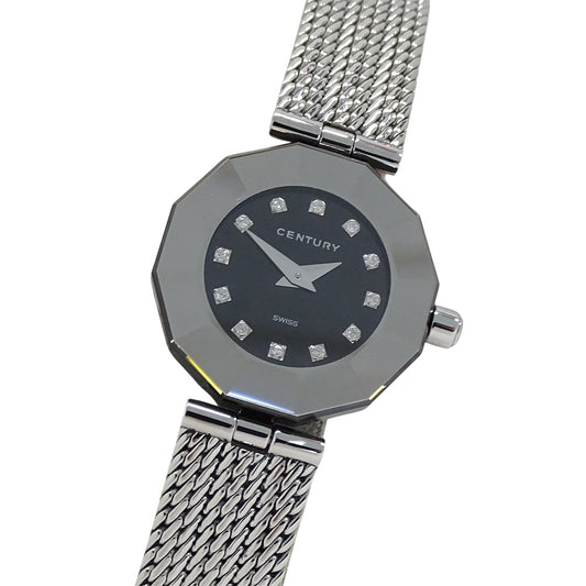 CENTURY センチュリー タイムジェム レディース 腕時計 12Pダイヤモンド クオーツ QZ ステンレス 磨き済み【中古】