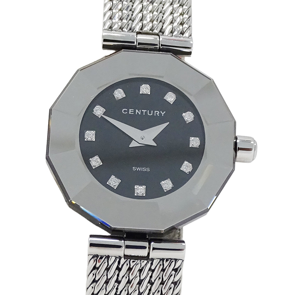 CENTURY センチュリー タイムジェム レディース 腕時計 12Pダイヤモンド クオーツ QZ ステンレス 磨き済み【中古】