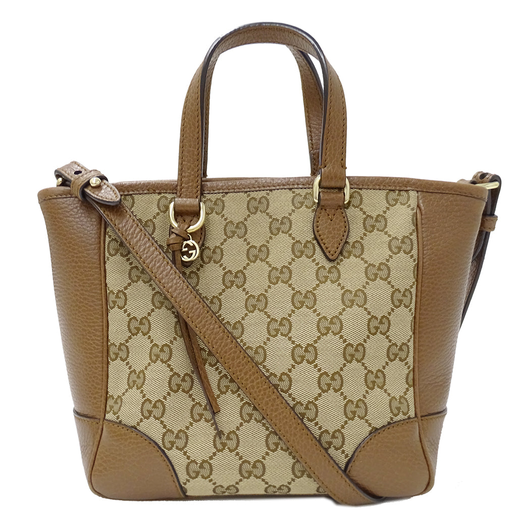 GUCCI グッチ ハンドバッグ ブラウン ベージュ 449241 GGキャンバス レディース 【中古】