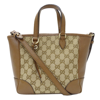 GUCCI グッチ ハンドバッグ ブラウン ベージュ 449241 GGキャンバス レディース 【中古】