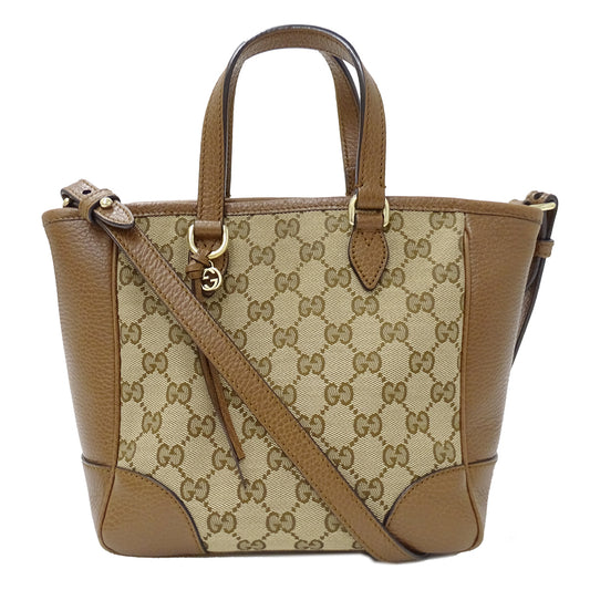 GUCCI グッチ ハンドバッグ ブラウン ベージュ 449241 GGキャンバス レディース 【中古】