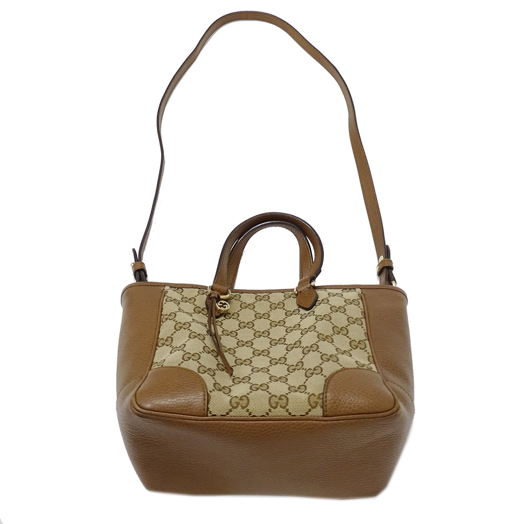 GUCCI グッチ ハンドバッグ ブラウン ベージュ 449241 GGキャンバス レディース 【中古】