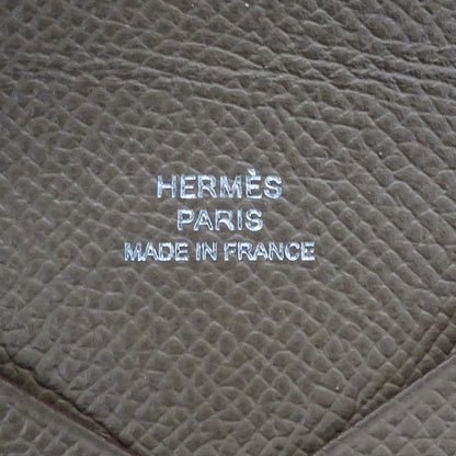 HERMES エルメス カルヴィ カードケース 名刺入れ トープ ヴォーエプソン Y刻印 レディース メンズ 【中古】