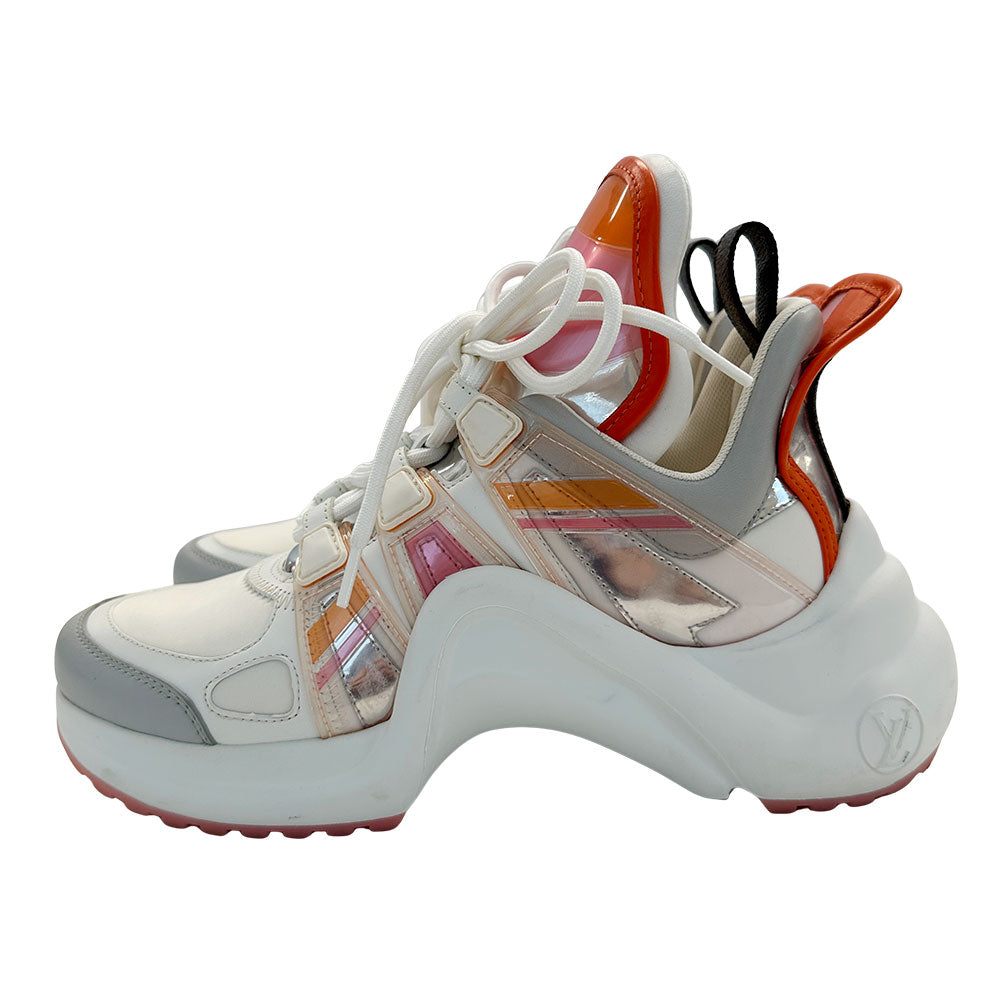 LOUIS VUITTON ルイ・ヴィトン アークライト スニーカー オレンジ レザー レディース 【中古】