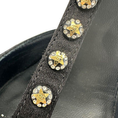 CHANEL シャネル ハイヒール その他靴 ブラック サテン レディース 【中古】