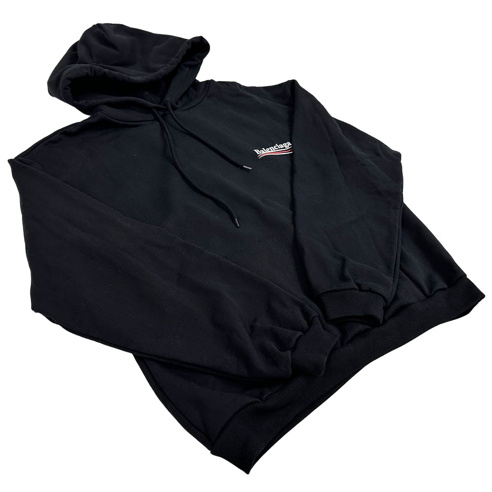 BALENCIAGA バレンシアガ パーカー ブラック コットン レディース 【中古】
