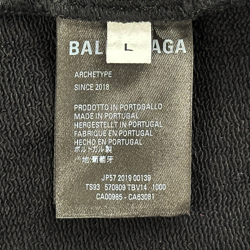 BALENCIAGA バレンシアガ パーカー ブラック コットン レディース 【中古】