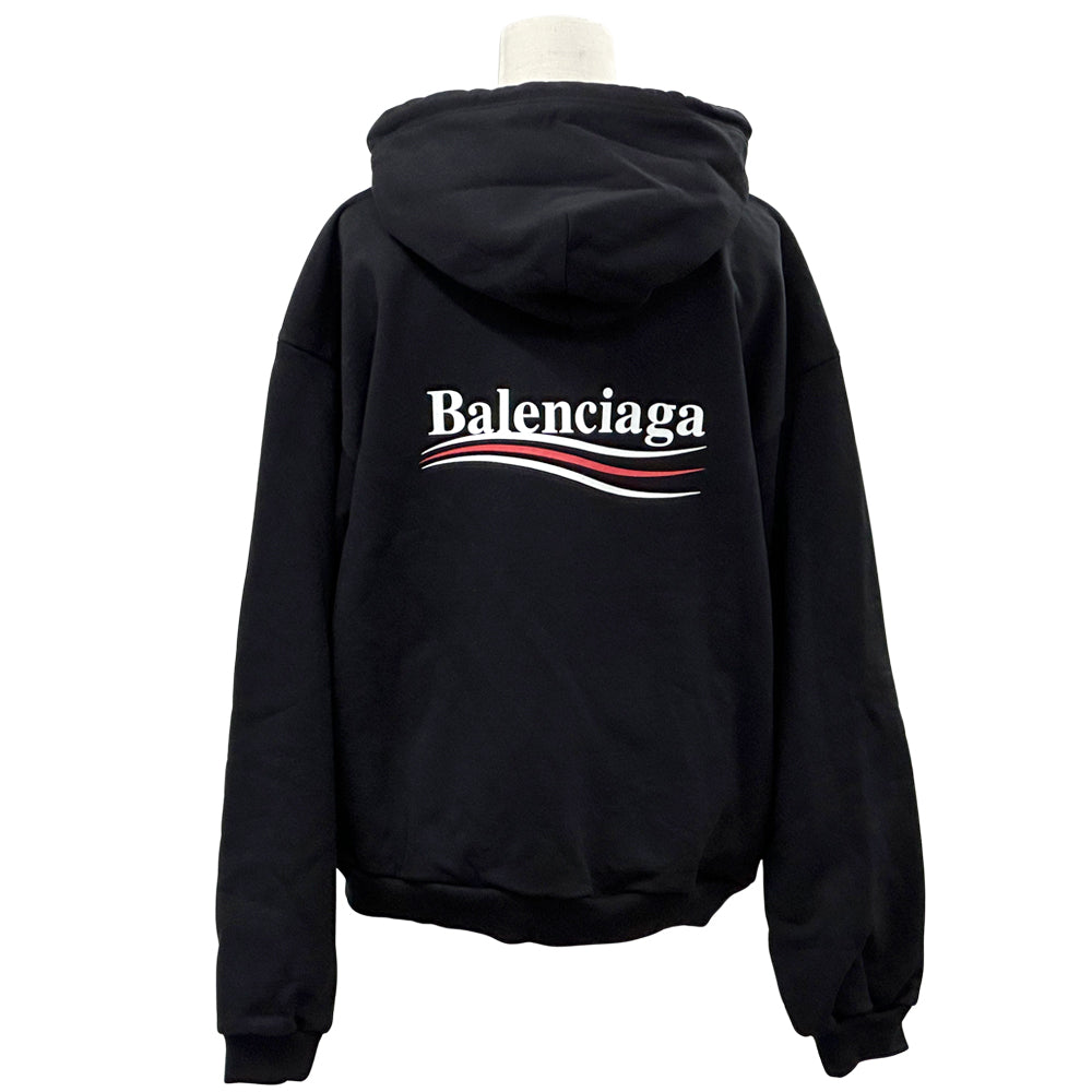 BALENCIAGA バレンシアガ パーカー ブラック コットン レディース 【中古】