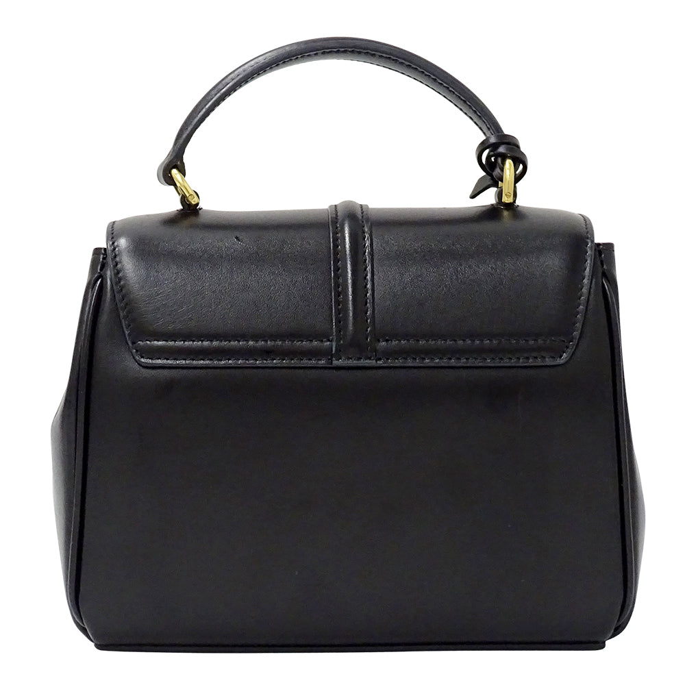 CELINE セリーヌ ミニ 16 セーズ 2wayバッグ ハンドバッグ ブラック レザー レディース 【中古】
