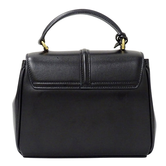 CELINE セリーヌ ミニ 16 セーズ 2wayバッグ ハンドバッグ ブラック レザー レディース 【中古】