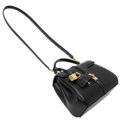 CELINE セリーヌ ミニ 16 セーズ 2wayバッグ ハンドバッグ ブラック レザー レディース 【中古】