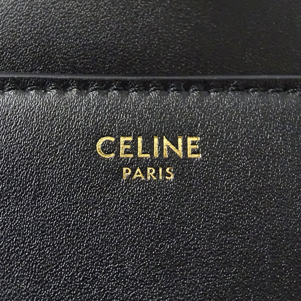 CELINE セリーヌ ミニ 16 セーズ 2wayバッグ ハンドバッグ ブラック レザー レディース 【中古】