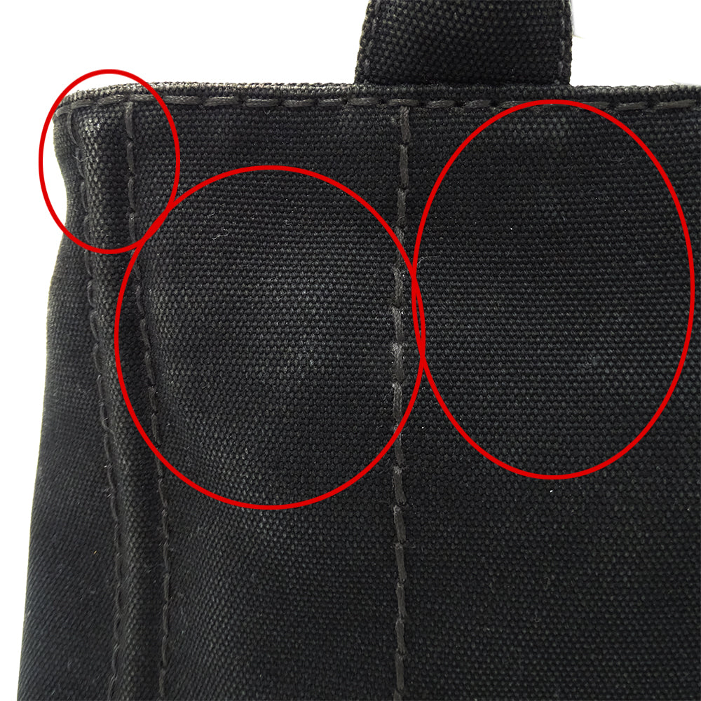 PRADA プラダ カナパミニ ハンドバッグ ブラック 1BG439 キャンバス レディース 【中古】
