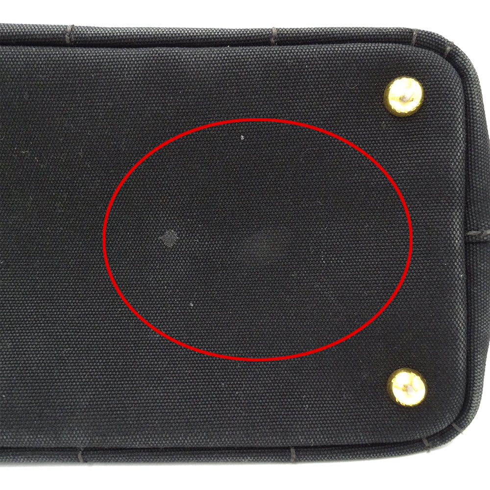 PRADA プラダ カナパミニ ハンドバッグ ブラック 1BG439 キャンバス レディース 【中古】
