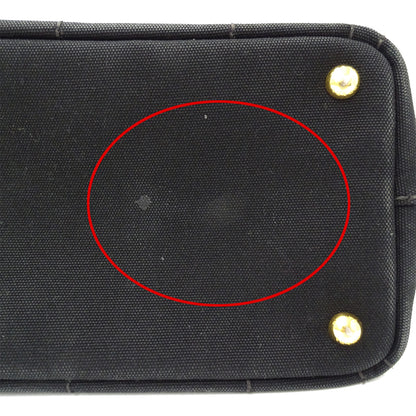 PRADA プラダ カナパミニ ハンドバッグ ブラック 1BG439 キャンバス レディース 【中古】