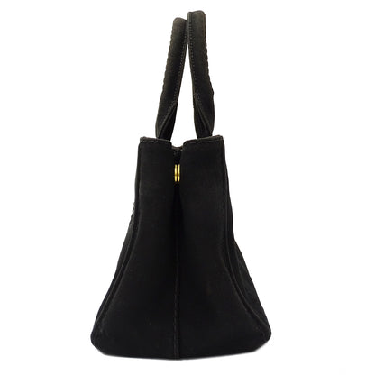 PRADA プラダ カナパミニ ハンドバッグ ブラック 1BG439 キャンバス レディース 【中古】