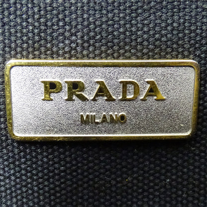 PRADA プラダ カナパミニ ハンドバッグ ブラック 1BG439 キャンバス レディース 【中古】