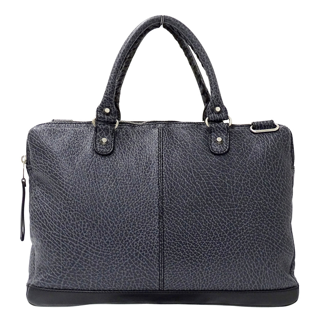 BALENCIAGA バレンシアガ ビジネスバッグ ブルーグレー 340683 レザー メンズ 【中古】