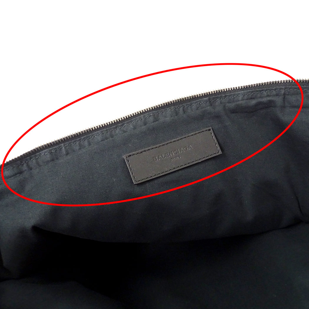 BALENCIAGA バレンシアガ ビジネスバッグ ブルーグレー 340683 レザー メンズ 【中古】