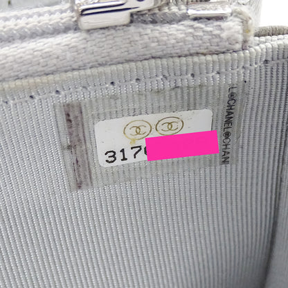 CHANEL シャネル マトラッセ 財布 ミディアムウォレット シルバー キャビアスキン ココマーク レディース 【中古】
