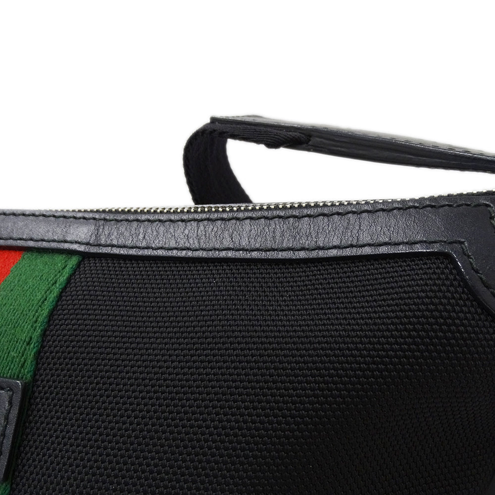 GUCCI グッチ ショルダーバッグ シェリー ブラック 387111 ナイロン メンズ 【中古】
