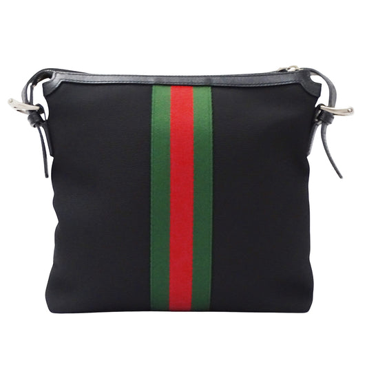 GUCCI グッチ ショルダーバッグ シェリー ブラック 387111 ナイロン メンズ 【中古】