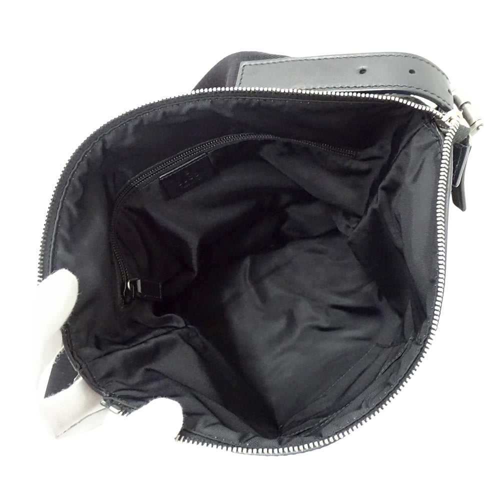 GUCCI グッチ ショルダーバッグ シェリー ブラック 387111 ナイロン メンズ 【中古】