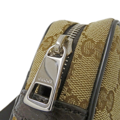 GUCCI グッチ ボディバッグ ウエストバッグ ベージュ ブラウン 449174 GGスプリームキャンバス メンズ 【中古】