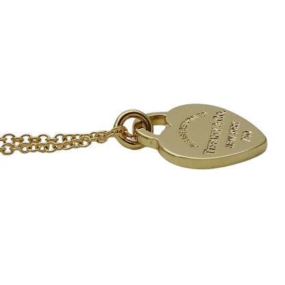 TIFFANY&Co. ティファニー ミニ ハートタグ ネックレス 750YG イエローゴールド レディース 磨き済み【中古】