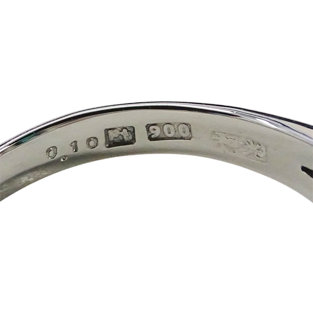 WAKO 和光 リング 指輪 PT900 トルマリン 5.26 ダイヤモンド D0.10 約14号 レディース 磨き済み 【中古】