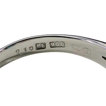 WAKO 和光 リング 指輪 PT900 トルマリン 5.26 ダイヤモンド D0.10 約14号 レディース 磨き済み 【中古】
