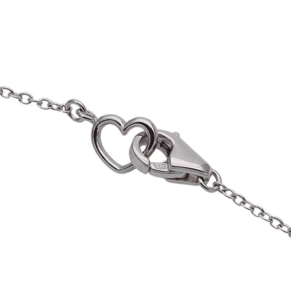 Ponte Vecchio ポンテヴェキオ イニシャル "H" ネックレス K18WG ダイヤモンド D0.14 ホワイトゴールド レディース 【中古】