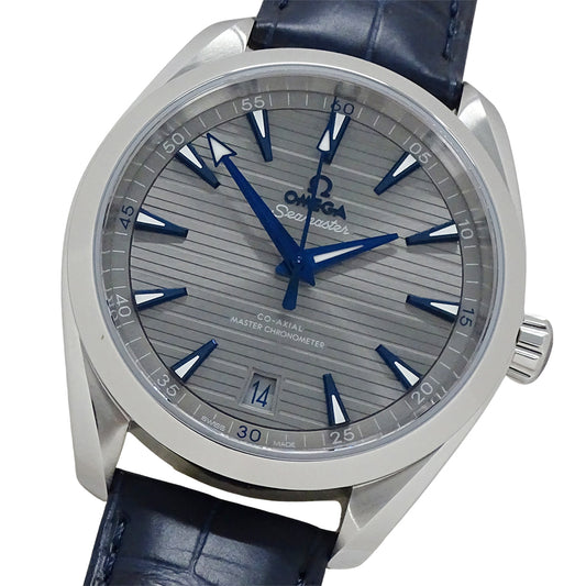 OMEGA オメガ シーマスター アクアテラ 220.13.41.21.06.00﻿1 メンズ 腕時計 デイト 自動巻き AT SS レザー 裏スケ【中古】